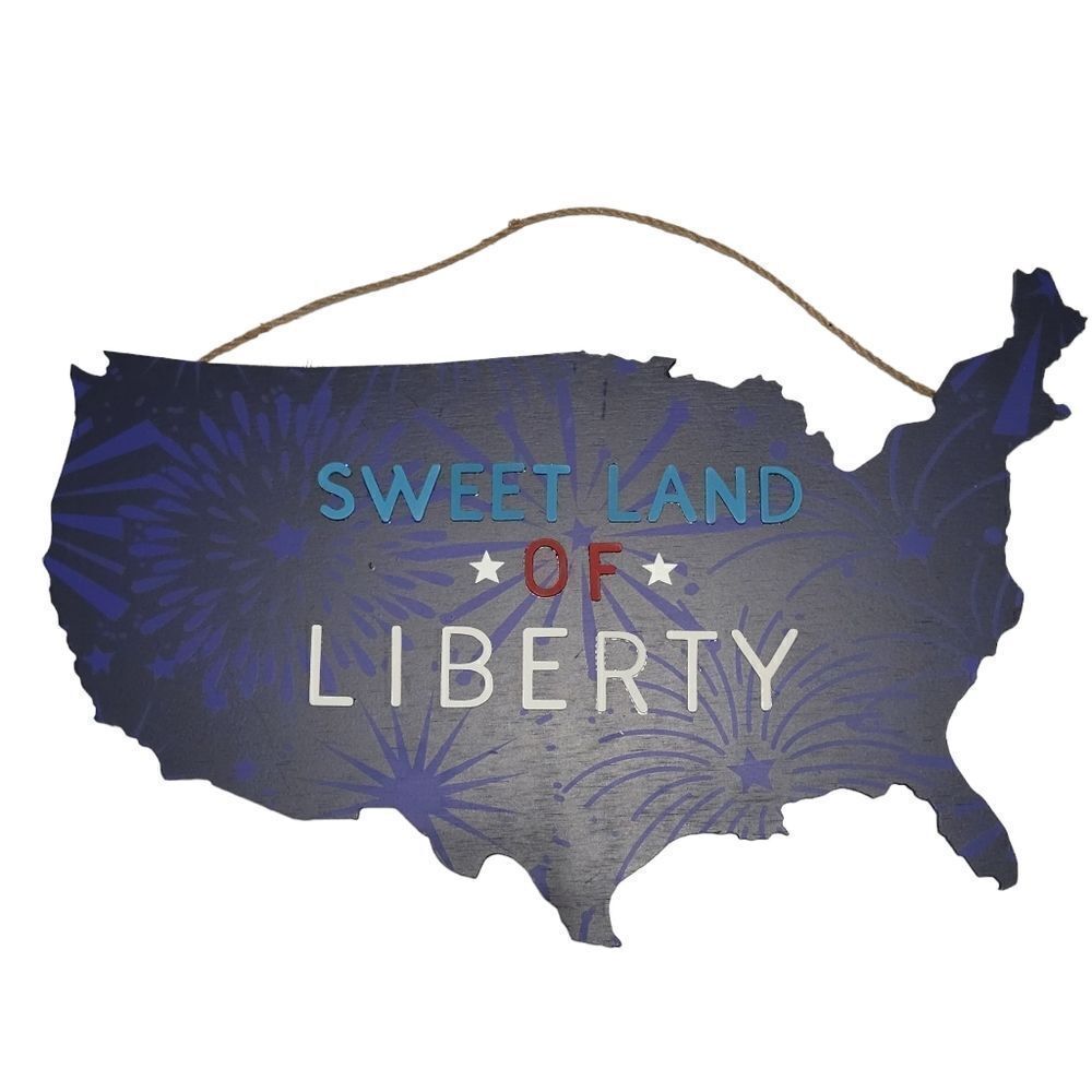 Sweet land of liberty door hanger